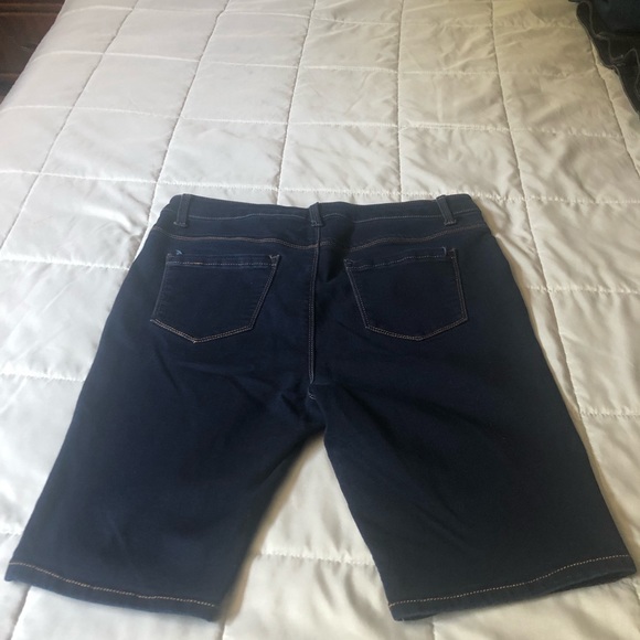 d. jeans Shorts D Jeans Womens Dark Blue Denim Bermuda Shorts In